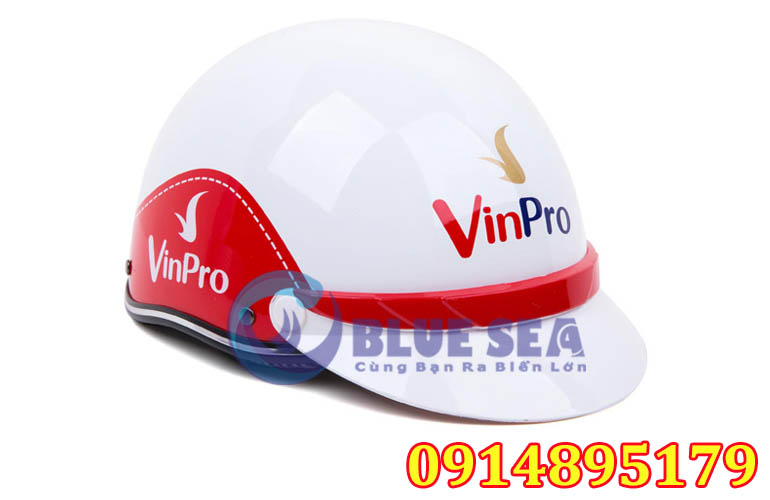 Đặt làm mũ bảo hiểm quảng cáo in logo theo yêu cầu
